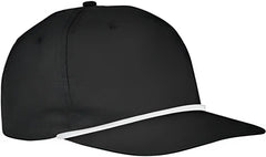 Big Accessories BA671 5-Panel Golf Cap - Black White - Black White / One Size Fits Most