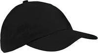 Big Accessories BX001 6 Panel Brushed Twill Unstructured Cap Black Black / One Size Fits Most
