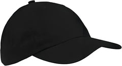Big Accessories BX001 6 Panel Brushed Twill Unstructured Cap Black Black / One Size Fits Most