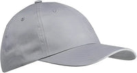 Big Accessories BX001 6 Panel Brushed Twill Unstructured Cap Light Gray Gray / One Size Fits Most