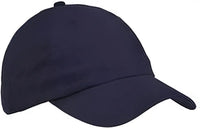 Big Accessories BX001 6 Panel Brushed Twill Unstructured Cap Navy Navy / One Size Fits Most