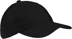 Big Accessories BX001Y Youth 6-Panel Brushed Twill Unstructured Cap - Black - Black / One Size Fits Most