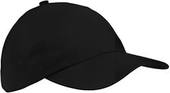 Big Accessories BX001Y Youth 6-Panel Brushed Twill Unstructured Cap - Black - Black / One Size Fits Most