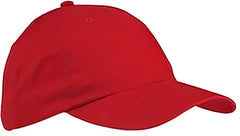Big Accessories BX001Y Youth 6-Panel Brushed Twill Unstructured Cap - Red - Red / One Size Fits Most