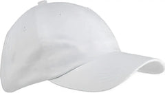 Big Accessories BX001Y Youth 6-Panel Brushed Twill Unstructured Cap - White - White / One Size Fits Most