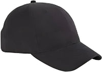 Big Accessories BX002 6-Panel Brushed Twill Structured Cap - Black - Black / One Size Fits Most