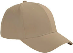 Big Accessories BX002 6-Panel Brushed Twill Structured Cap - Khaki - Khaki / One Size Fits Most