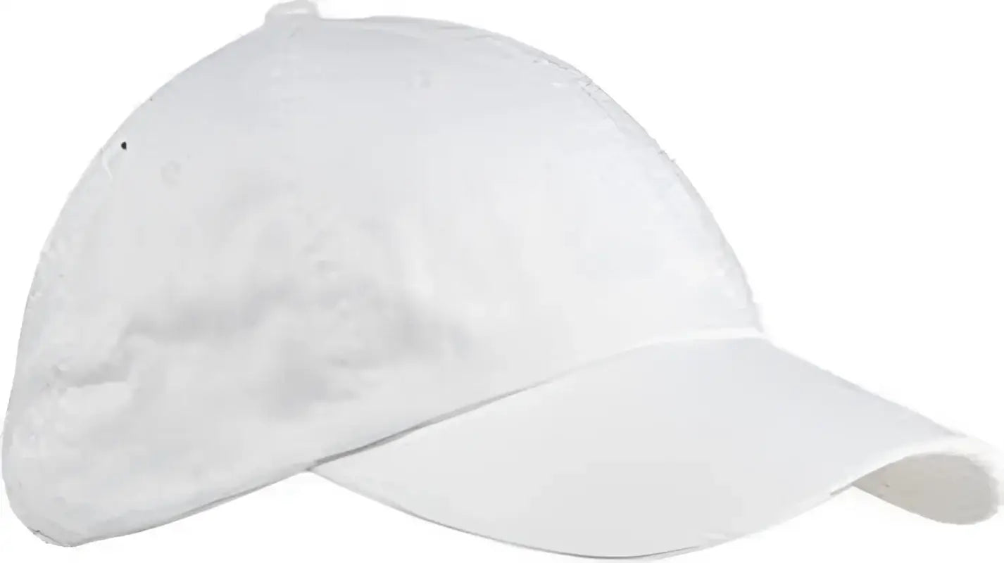 Big Accessories BX005 6-Panel Washed Twill Low-Profile Cap - White - White / One Size Fits Most