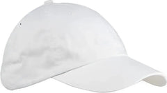 Big Accessories BX005 6-Panel Washed Twill Low-Profile Cap - White - White / One Size Fits Most