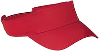 Big Accessories BX006 Cotton Twill Visor Red Red / One Size Fits Most
