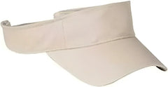 Big Accessories BX006 Cotton Twill Visor Stone Ivory / One Size Fits Most