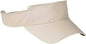 Big Accessories BX006 Cotton Twill Visor Stone Ivory / One Size Fits Most