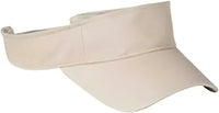 Big Accessories BX006 Cotton Twill Visor Stone Ivory / One Size Fits Most