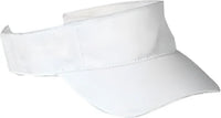 Big Accessories BX006 Cotton Twill Visor - White - White / One Size Fits Most