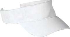 Big Accessories BX006 Cotton Twill Visor - White - White / One Size Fits Most
