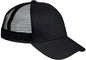 Big Accessories BX019 6 Panel Structured Trucker Cap Black Black / One Size Fits Most