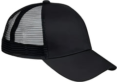 Big Accessories BX019 6 Panel Structured Trucker Cap Black Black / One Size Fits Most