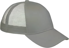 Big Accessories BX019 6-Panel Structured Trucker Cap - Light Gray - Gray / One Size Fits Most