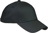Big Accessories BX020 6 Panel Structured TwillCap Black Black / One Size Fits Most