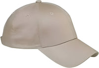 Big Accessories BX020 6 Panel Structured TwillCap Khaki Khaki / One Size Fits Most