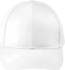 Big Accessories BX020SB Adult Structured Twill 6 Panel Snapback Cap White White / One Size Fits Most