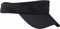 Big Accessories BX022 Sport Visor with Mesh - Black - Black / One Size Fits Most