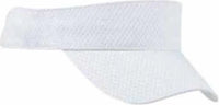 Big Accessories BX022 Sport Visor with Mesh - White - White / One Size Fits Most