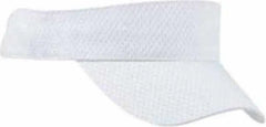 Big Accessories BX022 Sport Visor with Mesh - White - White / One Size Fits Most