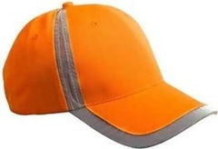 Big Accessories BX023 Reflective Accent Safety Cap Bright Orange Orange / One Size Fits Most