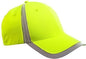 Big Accessories BX023 Reflective Accent Safety Cap - Bright Yellow - Yellow / One Size Fits Most