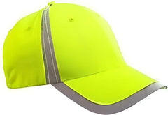 Big Accessories BX023 Reflective Accent Safety Cap - Bright Yellow - Yellow / One Size Fits Most