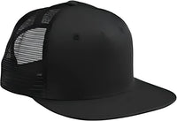 Big Accessories BX025 Surfer Trucker Cap Black Black Black / One Size Fits Most