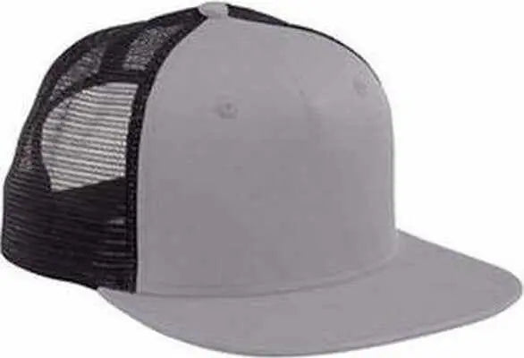 Big Accessories BX025 Surfer Trucker Cap Gray Black Gray Black / One Size Fits Most