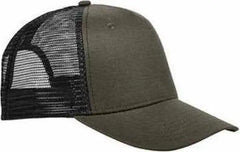 Big Accessories BX025 Surfer Trucker Cap Olive Black Olive Black / One Size Fits Most