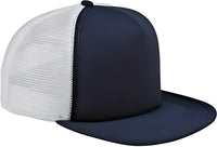 Big Accessories BX030 5 Panel Foam Front Trucker Cap Navy White Navy White / One Size Fits Most