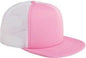 Big Accessories BX030 5-Panel Foam Front Trucker Cap - Pink White - Pink White / One Size Fits Most