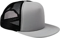Big Accessories BX030 5 Panel Foam Front Trucker Cap Steel Black Gray Black / One Size Fits Most