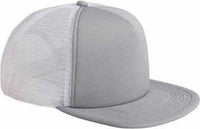 Big Accessories BX030 5 Panel Foam Front Trucker Cap Steel White Gray White / One Size Fits Most