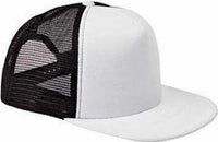 Big Accessories BX030 5 Panel Foam Front Trucker Cap White Black White Black / One Size Fits Most