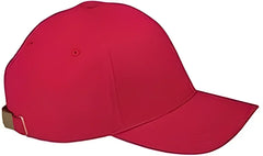 Big Accessories BX034 5-Panel Brushed Twill Cap - Red - Red / One Size Fits Most