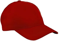 Big Accessories BX880 6 Panel Twill Unstructured Cap Red Red / One Size Fits Most