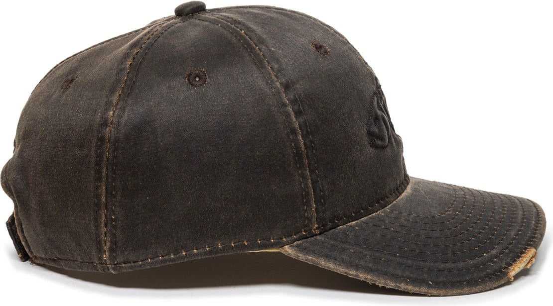 OC Sports BON-017 Fishing Adjustable Cap - Dark Brown - HIT a Double - 8