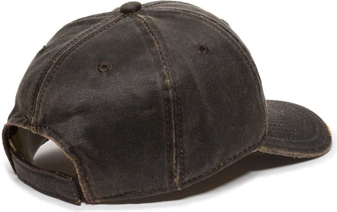 OC Sports BON-017 Fishing Adjustable Cap - Dark Brown - HIT a Double - 7