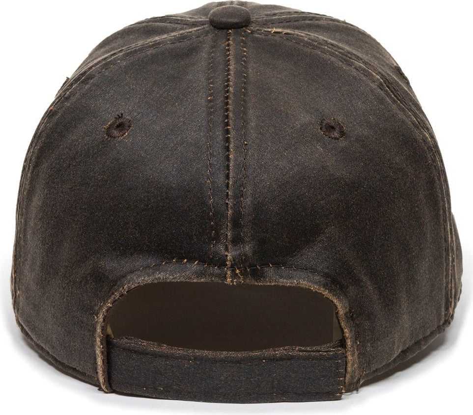 OC Sports BON-017 Fishing Adjustable Cap - Dark Brown - HIT a Double - 3