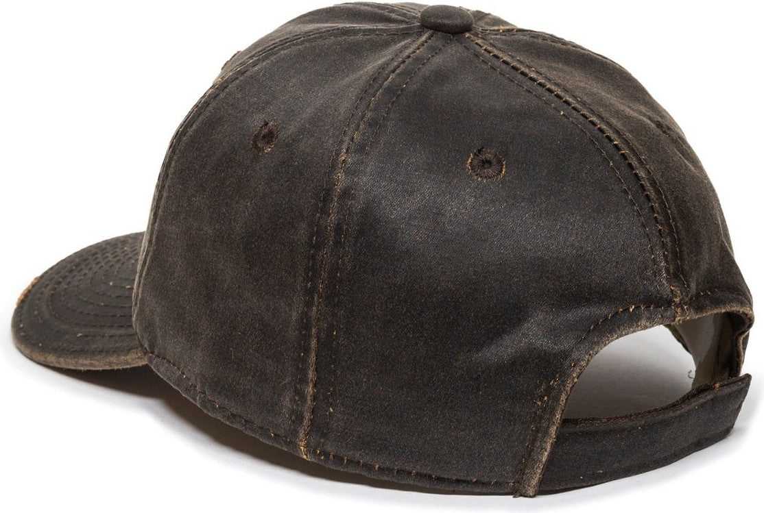 OC Sports BON-017 Fishing Adjustable Cap - Dark Brown - HIT a Double - 6