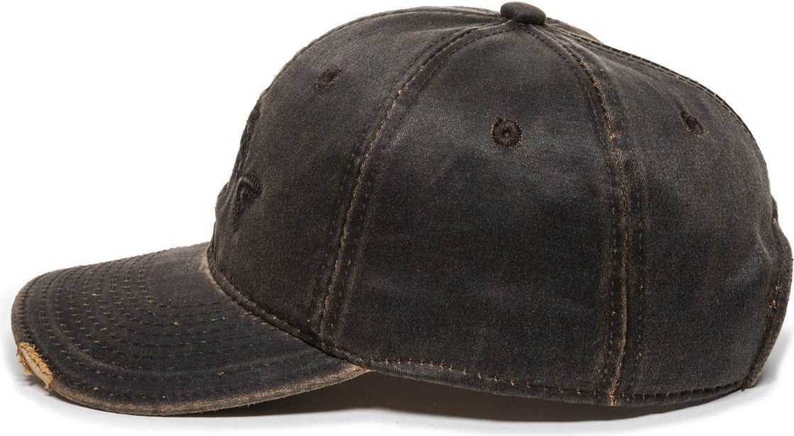 OC Sports BON-017 Fishing Adjustable Cap - Dark Brown - HIT a Double - 5