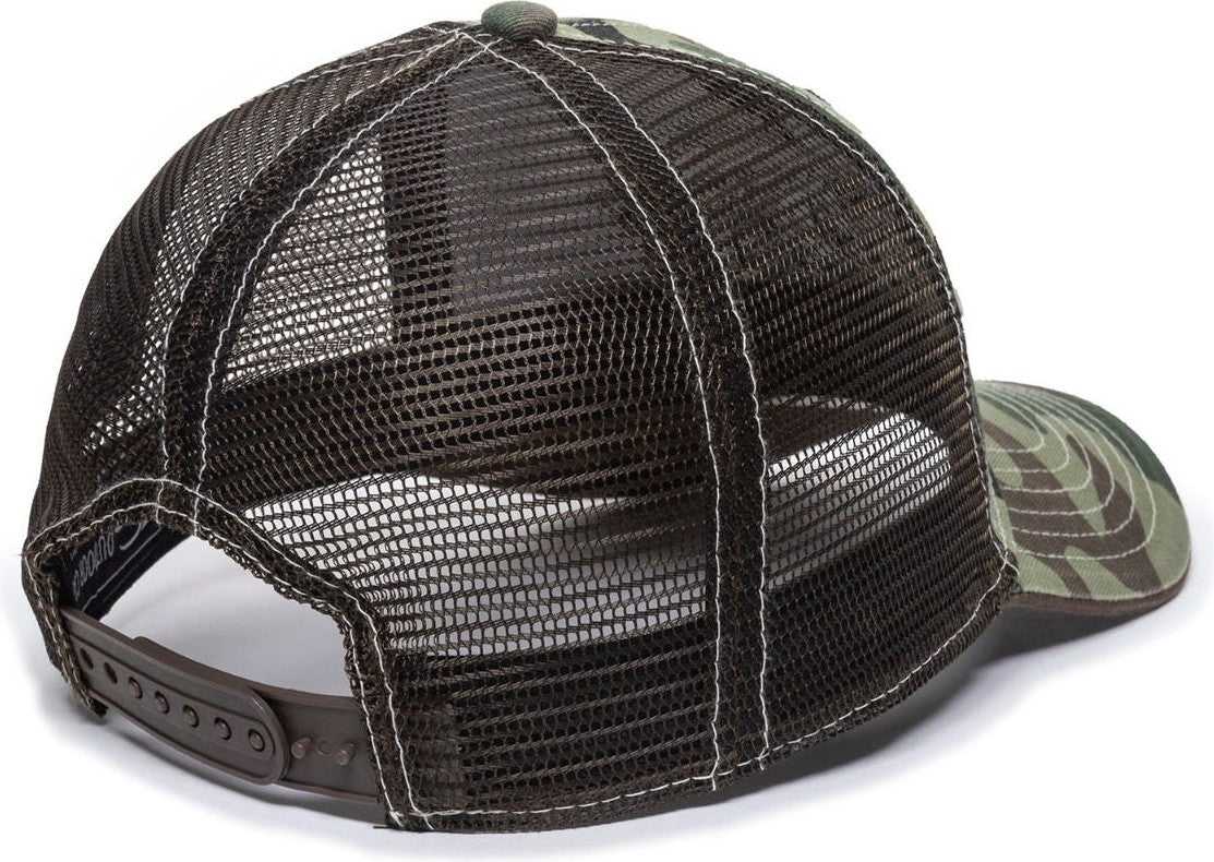 OC Sports BON-022 Fishing Adjustable Mesh Back Cap - Generic Camo Brown - HIT a Double - 7