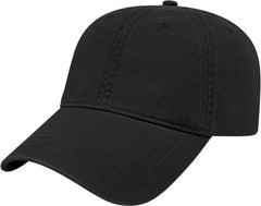 Cap America I1002 Relaxed Golf Cap - Black - Black / One Size Fits Most