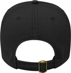 Cap America I1002 Relaxed Golf Cap - Black - Black / One Size Fits Most