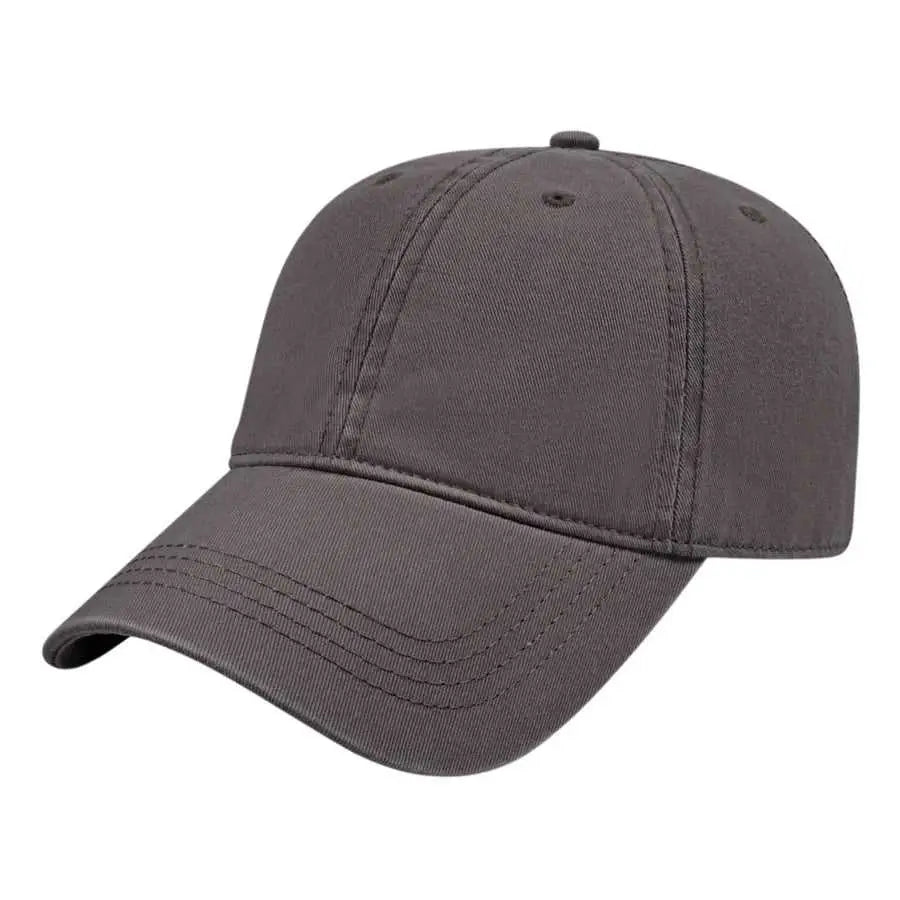 Cap America I1002 Relaxed Golf Cap - Charcoal - Dark Gray / One Size Fits Most